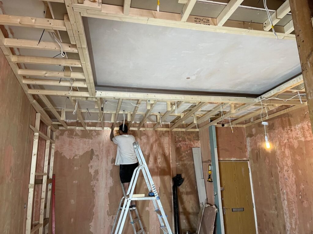 Interior renovation works in progress in Bournemouth flat