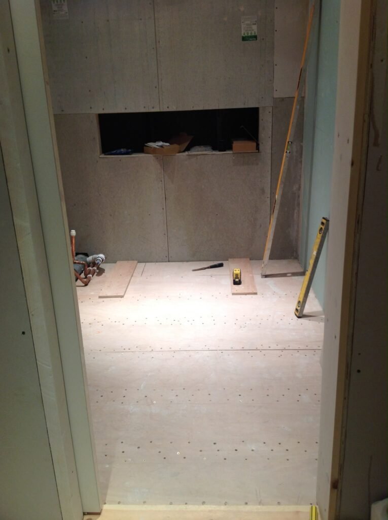 additional bathroom - bathroom nearing completion - Property Solutions Bournemouth